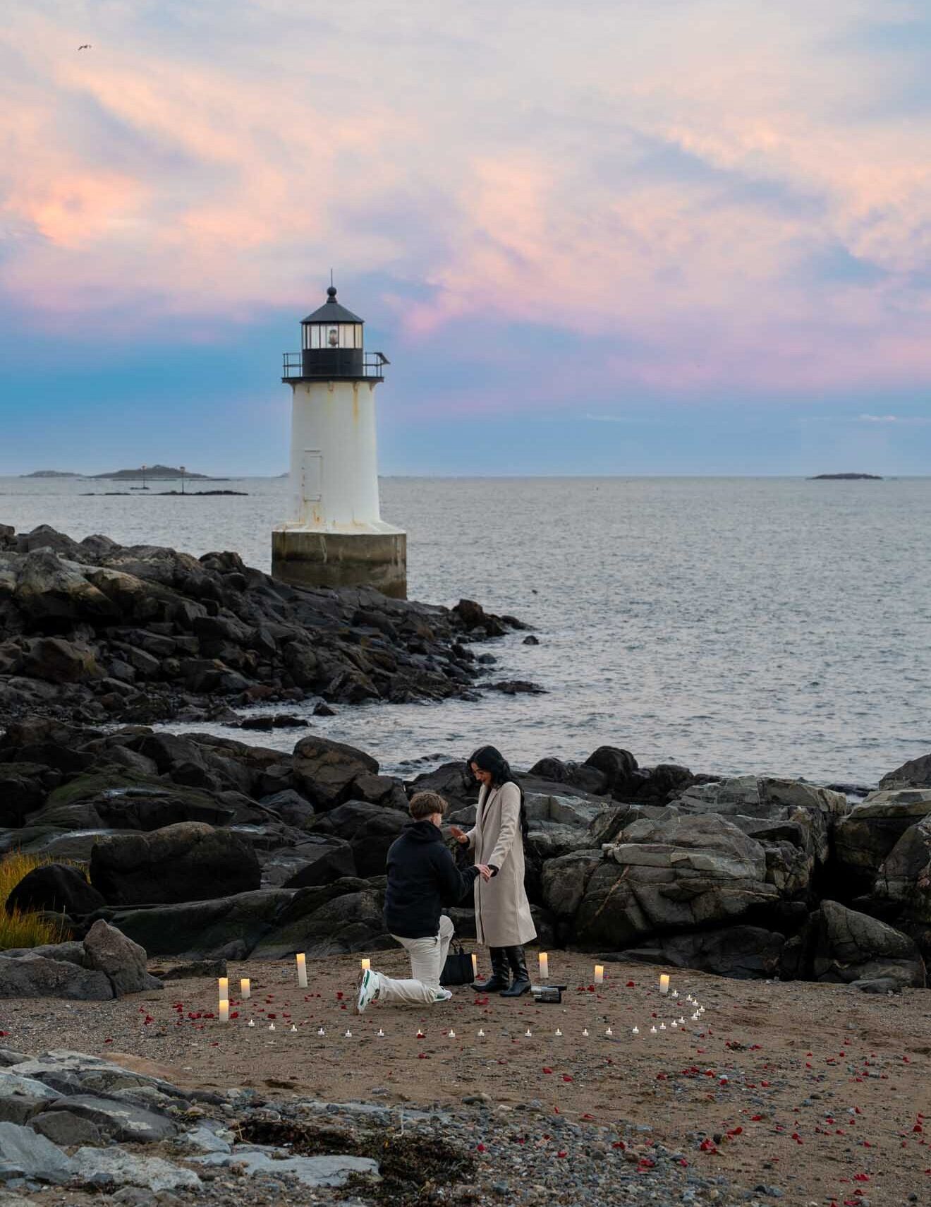 winter island salem mass surprise marriage proposal photographer
